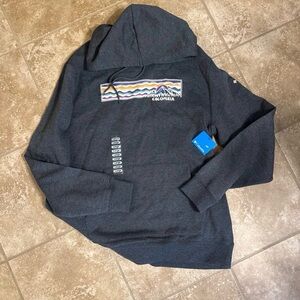 Columbia Men's Charcoal Hoodie with Mountain NWT